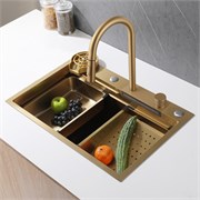 ABBER Кухонная мойка Wasser Kreis AF2194G золото матовое AF2194G