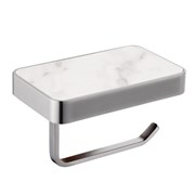 ABBER Бумагодержатель с полкой для телефона Westen AA1730SP сатин AA1730SP