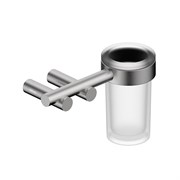 ABBER Стакан для зубных щеток с держателем Osten 316 AA1860BST сталь брашированная AA1860BST