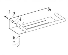 ABBER Полка Osten 316 AA1862BST сталь брашированная AA1862BST