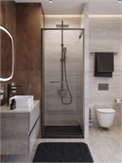 CEZARES Lux Душевая дверь в нишу раздвижная ширина 70 см, цвет профиль - оружейная сталь / стекло - прозрачное LUX-B-FS-1-70-C-GM