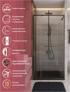 CEZARES Lux Душевая дверь в нишу раздвижная ширина 100 см, цвет профиль - оружейная сталь / стекло - прозрачное LUX-B-FS-11-100-C-GM