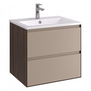 AQUATON Тумба под раковину Люмин 60 орех франклин/капучино 1A293901A5OK0 1A293901A5OK0
