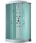 TIMO eco TE-0709 душевая кабина 90*90*218, турецкая баня хамам, стульчик прозрачный TE-0709-T-STUN-T-CH/C