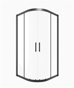 TIMO Душевой угол TPSS-90/03C-8, раздвиж 900*900*2000, проф черный, стекло проз 8 мм T46