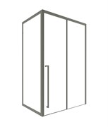 TIMO Душевая дверь TDSS-120/13C-8L, раздвиж 1200*2000, проф никель + торцевое стекло TSS-900/13C-8 900*2000, проф никель T48L+T60