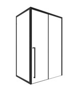TIMO Душевая дверь TDSS-130/03C-8L, раздвиж 1300*2000, проф черный + торцевое стекло TSS-1000/03C-8 1000*2000, проф черный T57L+T65