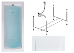 TIMO Комплект Акриловая ванна RITTA15570 1550*700*580+Каркас+Слив-перелив+Фронтальная панель RITTA15570-KT15-SPV1505-FP155S