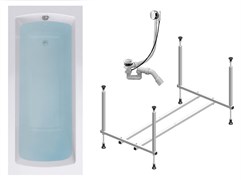 TIMO Комплект Акриловая ванна RITTA17570 1750*700*580+Каркас+Слив-перелив RITTA17570-KT17-SPV1505