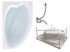 TIMO Комплект Акриловая ванна IVA1610R 160*100*70+Каркас + Слив-перелив IVA1610R-KTIVA16-SPV1505