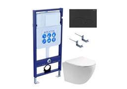 AQUATEK SET ЕВРОПА T KDI74 (рама Standard INS-0000012 с клавишей KDI-0000074 и крепежом KKI-0000002+унитаз AQ1900T-00 с тонким сиденьем sc) SET AQUATEK ЕВРОПА T KDI74