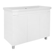AZARIO Комплект Тумба KANTRI 100 3ДВ 1005х455х870 напольная, с раковиной Фостер 100, белый глянец (CS00097260) CS00097260