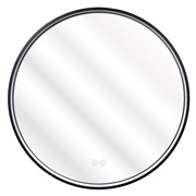 AZARIO Зеркало Димион D600, круглое, с подсветкой и диммером, 3 режима, сенсорный выключатель, с подогревом, черный матовый (АZ-LED010625) АZ-LED010625