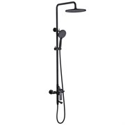 ABBER Душевая стойка Weiss Insel AF8016NB с изливом, черная матовая AF8016NB