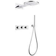 ABBER Душевая система Wasser Kreis AF8151 скрытого монтажа без излива, термостат, хром AF8151