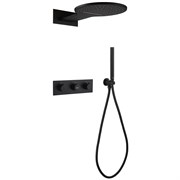 ABBER Душевая система Wasser Kreis AF8151B скрытого монтажа без излива, термостат, черная матовая AF8151B
