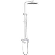 ABBER Душевая стойка Daheim AF8216WL с изливом, белая матовая AF8216WL