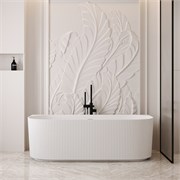 ABBER Ванна из искусственного камня Stein AS9630 белая матовая AS9630