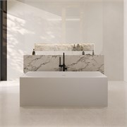 ABBER Ванна из искусственного камня Stein AS9603 белая матовая AS9603