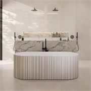 ABBER Ванна из искусственного камня Stein AS9653 белая матовая AS9653