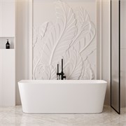 ABBER Ванна из искусственного камня Stein AS9617 белая матовая AS9617