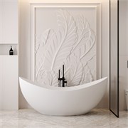 ABBER Ванна из искусственного камня Stein AS9633 белая матовая AS9633