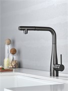 AQUAme AQM9902GM  Cucina  Смеситель для кухни с выдвижным L-образным изливом, металл AQM9902GM