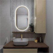 AQUAme AQM9108G 550x1050 Зеркало с подсветкой  и подогревом, универсальный монтаж AQM9108G