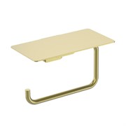 AQUAme AQM7307BG  Tivoli  Держатель туалетной бумаги с полкой, золото шлифованное AQM7307BG