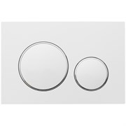 VECONI Кнопка смыва FLUSH V10, FLV10-WC, 240х162х7, пластик, белый матовый кайма - хром глянец FLV10-WC