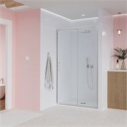 VECONI Душевая дверь Evo 100 CH, 1500x1950, хром, стекло прозрачное E1-CH-150-01-C9