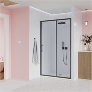 VECONI Душевая дверь Evo 100 GR, 1700x1950, графит брашинг, стекло прозрачное E1-GR-170-01-C9