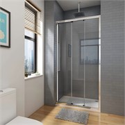 VECONI Душевая дверь раздвижная Vianno VN-28, 1200x1950, Хром, стекло прозрачное VN28-120-01-C8