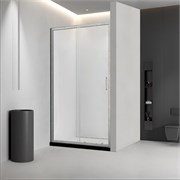 VECONI Душевая дверь раздвижная Vianno VN-46BC, 1000x1950, Никель брашинг стекло прозрачное VN46BC-100-01-C5