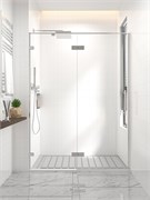 VECONI Душевая дверь раздвижная Premium Prato 300 CH-L, 1200х2000, хром, стекло прозрачное PR3/L-120-01-CH-C4