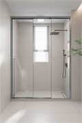 VECONI Душевая дверь раздвижная Premium Prato 300 CH-R, 1500х2000, хром, стекло прозрачное PR3/R-150-01-CH-C4