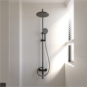 VECONI Душевая стойка TURI, чёрный матовый TU-100-B-C4