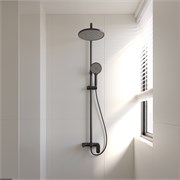 VECONI Душевая стойка FERRI, чёрный матовый FE-110-B-C4