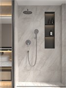 VECONI Встраиваемая душевая система TEORA, Графит брашинг TE-500-GR-C4