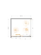 CEZARES Plane Душевой уголок прямоугольный двери раздвижные размер 100x90 см, профиль - сатин / стекло - прозрачное PLANE-AH-1-100/90-C-IN