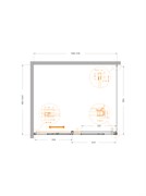 CEZARES Plane Душевой уголок прямоугольный двери раздвижные размер 120x100 см, профиль - оружейная сталь / стекло - прозрачное PLANE-AH-1-120/100-C-GM