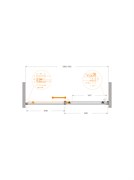 CEZARES Plane Душевая дверь в нишу раздвижная профиль - сатин / стекло - прозрачное, ширина 130 см PLANE-BF-1-130-C-IN