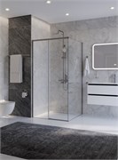 CEZARES Plane Душевой уголок квадратный двери раздвижные размер 100x100 см, профиль - сатин / стекло - прозрачное PLANE-A-1-100-C-IN