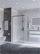 CEZARES Plane Душевой уголок прямоугольный двери раздвижные размер 160x90 см, профиль - оружейная сталь / стекло - прозрачное PLANE-AH-1-160/90-C-GM