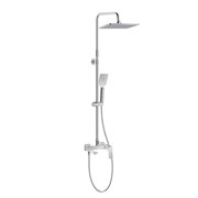 LEMARK Смеситель Hosta LM12362C для ванны и душа с регулируемой высотой штанги и верхней душевой лейкой 