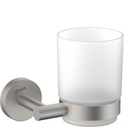 LEMARK Стакан для ванной BELUGA подвесной, сталь, стекло, брашированный никель LMA-8035S-BN