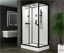 ESBANO Fora Душевая кабина прямоугольная размер 110x80 см профиль - черный матовый / стекло - прозрачное ESKBFO1180CKR