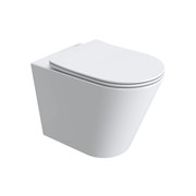 BELBAGNO Flay Унитаз приставной безободковый с сиденьем и смывом TORNADO FLAY-TOR BB1003CB-TOR/SC BB1003CB-TOR/SC