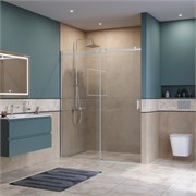 BELBAGNO Soft Close-2 Душевая дверь в нишу раздвижные ширина 110 см, профиль - хром / стекло - прозрачное SOFT_CLOSE-2-BF-1-110-C-Cr