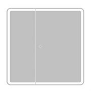 BELBAGNO Marino Зерк-ный шкаф с двумя расп. дверцам, с двумя стекл. полками, со встр. подсветкой и сенс. вык-лем SPC-MAR-800/800-2A-LED-TCH, 12W,220-240V, 800x800x150 SPC-MAR-800/800-2A-LED-TCH